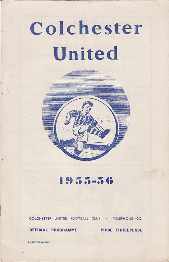 <b>Saturday, March 3, 1956</b><br />vs. Colchester United (Away)
